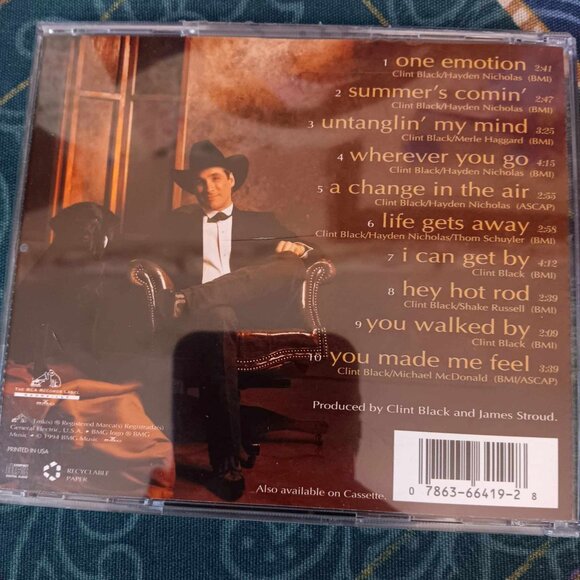 Clint Black - One Emotion - Original 1994 CD - 10 SONGS - Picture 3 of 3